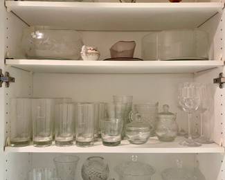 Glassware, serving pieces