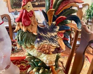 Large ceramic rooster