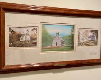Framed Cade’s Cove prints.