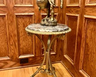 French gilt bronze gueridon table
