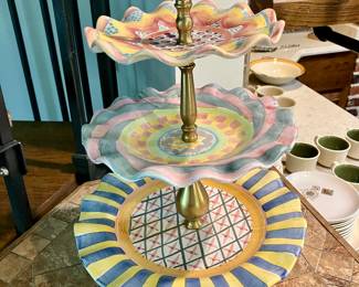 1983 Mackenzie Childs tiered tray
