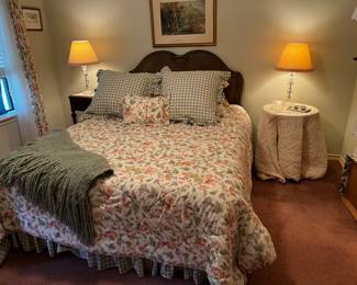 Laura Ashley Bed Spread with Shames and Curtains