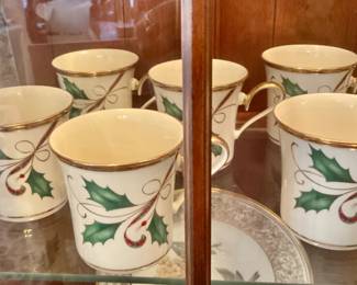 Vintage Lennox holiday cups
