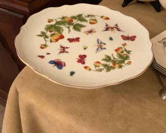 Ardalt Footed Cake Plate Butterflies and Fruit