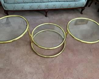 Brass round coffee table with mutable options