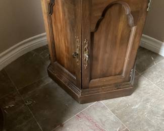Hexagonal Wood End Table 