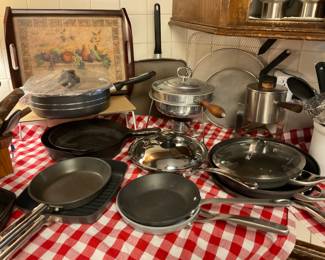 Farberware, Anolon , Calphalon,Cast iron, T-Fal