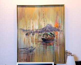 MCM Painting Signed Sherk