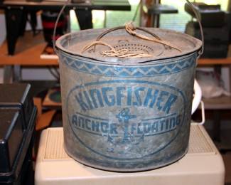 Vintage Kingfisher Minnow Bucket

