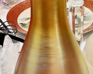 1982 Durand Gold Vase Signed