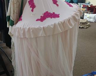 Childrens bed canopy with fairy lights