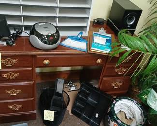 Desk and office supplies