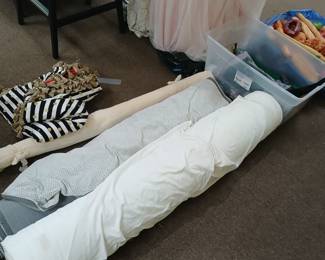 Rolls of fabric