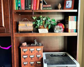 Closeup of right side of large desk