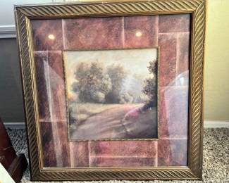 Framed landscape wall art 