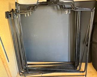 Black outdoor sign holders 