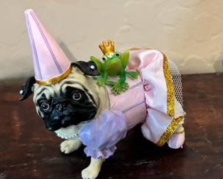 Princess pugnacious pug figurine 