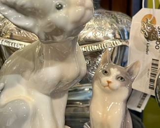 Porcelain cat figurines 