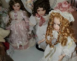 Numerous dolls throughout the home