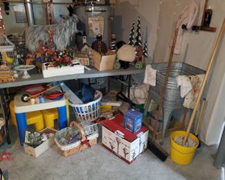 Metal wash basin...etc