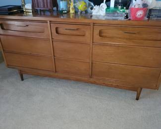 Beautiful MCM dresser and other matching pieces coming soon.