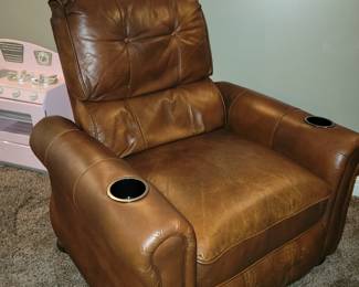 Theater style leather chairs