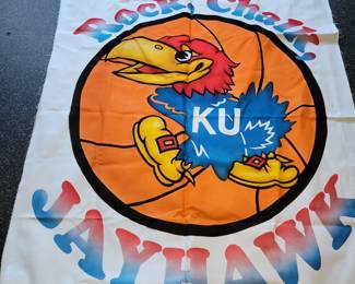 Large KU painted canvas