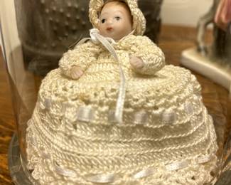 Crocheted Dress mini Bisque Doll