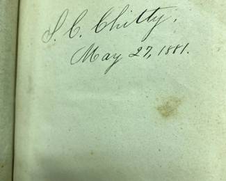 Book with Chitty signature