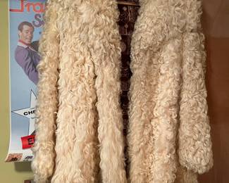 1970s curly lamb coat
