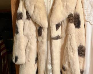 Rabbit fur stroller coat