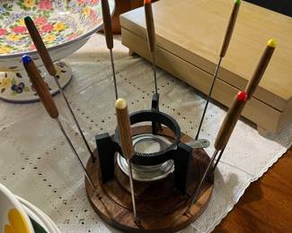 Fondue set up