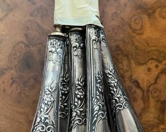 European 800 silver handle ice cream spoons