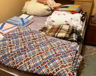 This MCM blonde beds matches the dresser upstairs.  Full size.