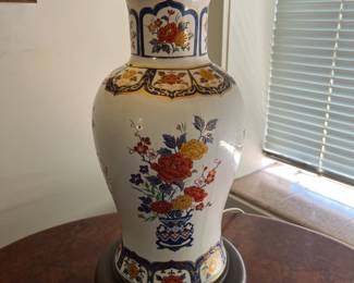 Chinese porcelain lamp. There are a pair of these