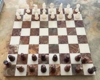 Italian marble chess set