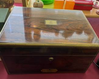 Antique English  portable traveling lap desk