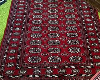 Bokhara wool on cotton  6'x4' (not including fringe)
