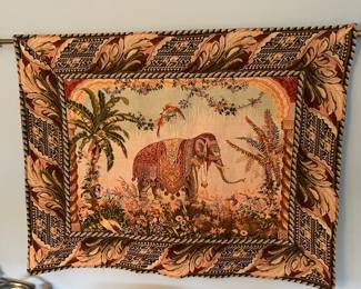 French tapestry on bar