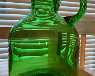 Italian hand blown jug with applied handle