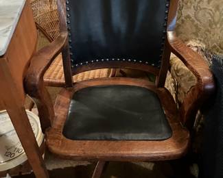 Antique oak desk chair - Sikes Furniture Co