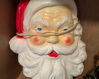 1970s Union large blow mold lighted Santa head