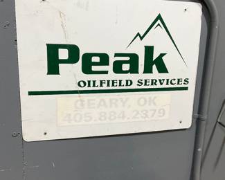 Metal Oil Field Sign, from Oklahoma.