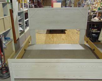 King size Bed  with headboard , footboard and side rails. Only $100  and like new