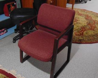  Burgandy Office Chair-  sturdy 