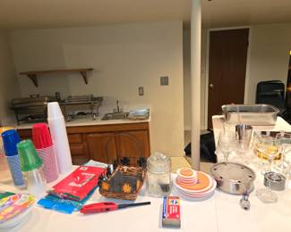 Kitchen Items, Glassware, Dishes, Pot & Pans