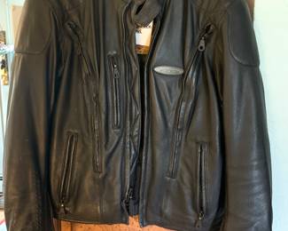Harley Davidson Leather bomber jacket with insert. Like new