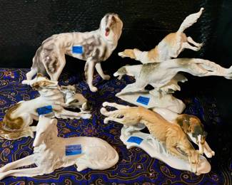 Borzoi porcelain's are from all different areas. Goldscheider, Rosenthal, Wedgewood, Handerbeit