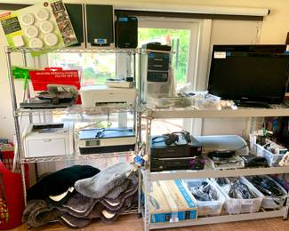 Toshiba 24"TV-DVD. Panasonic VHS. DX440 AM/FM All Band Receiver. Samsung NIB Monitor.