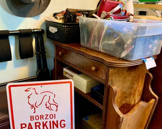 Vintage Side Table, Cowboy hats